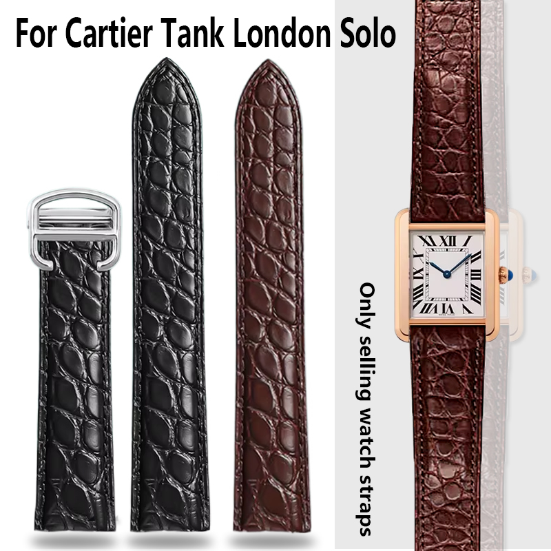 Men'S Accessories Cartier - 악어 가죽 시계줄 16 18 20
