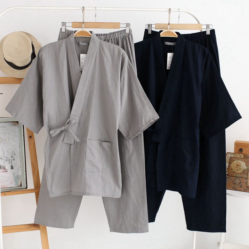 Men'S Kimono Accessories - 일본식 기모노 카디건 바지 2 피스