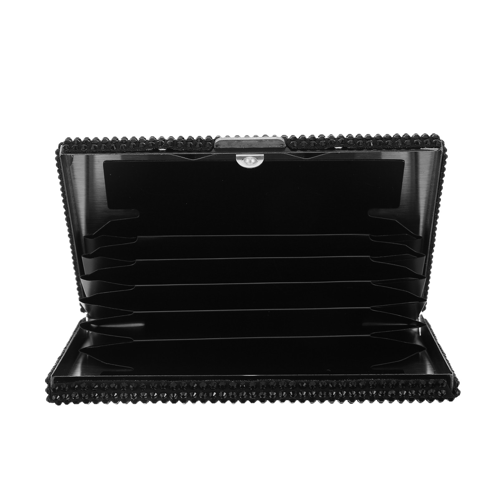 Travel Organizer Men - 세련된 디자인의 금속 명함 케이스, 라인스톤