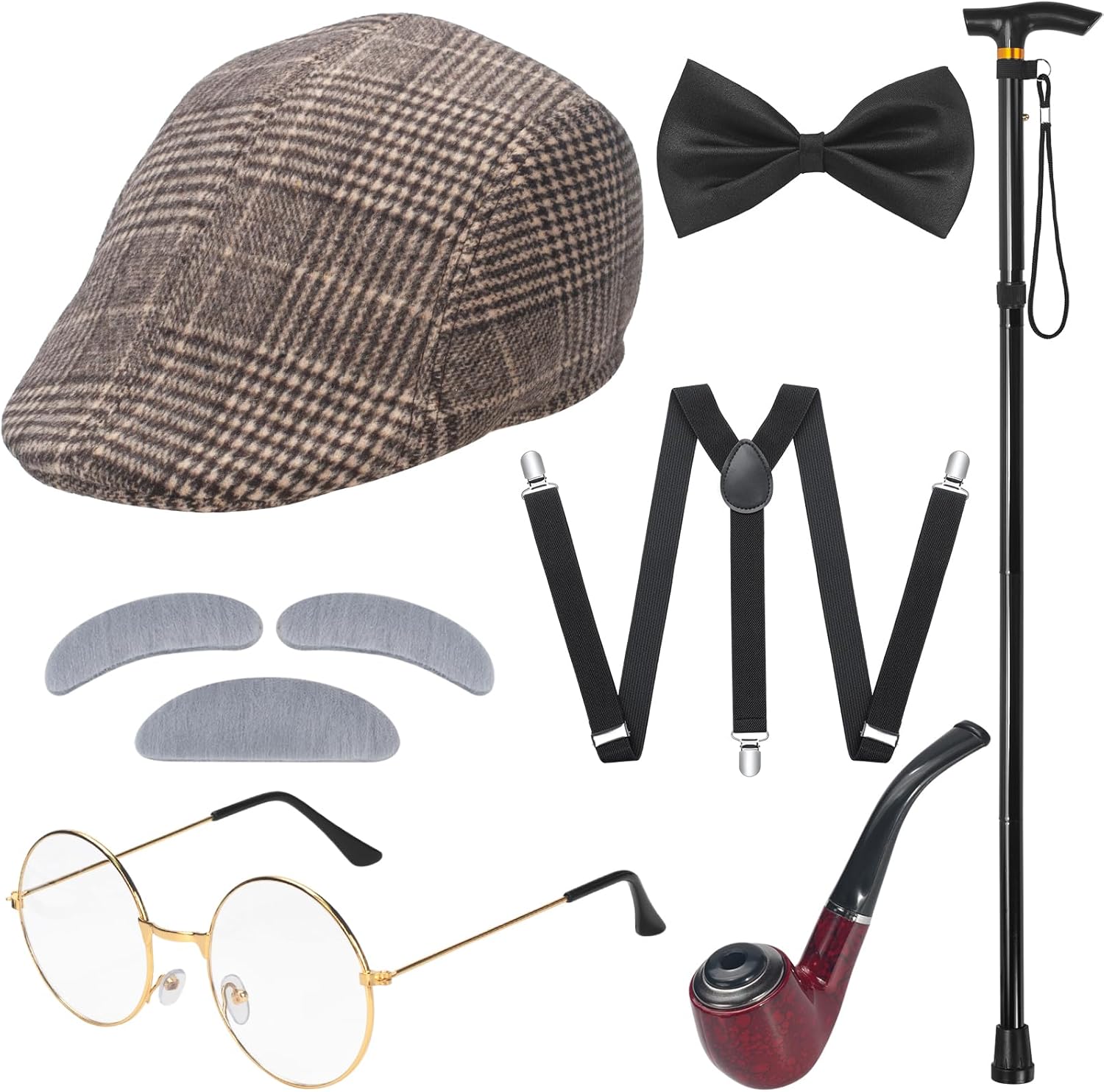 100일 학교 생활 의상, 노인 의상 할아버지 액세서리 - Men'S Accessories In The 1920S 리뷰 및 가격