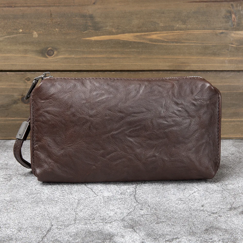 남성용 소가죽 클러치 지갑 남성 비즈니스 클러치 지갑  - Travel Organizer Men 리뷰 및 가격
