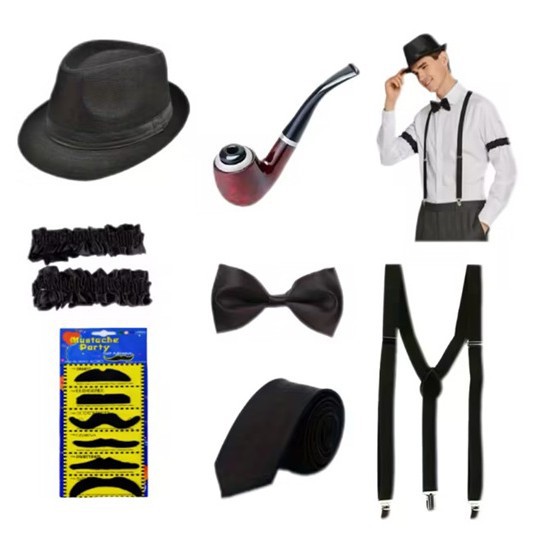 1920년대 남성 개츠비 갱스터 의상 노인 코스튬 할아 - Men'S Accessories In The 1920S 리뷰 및 가격