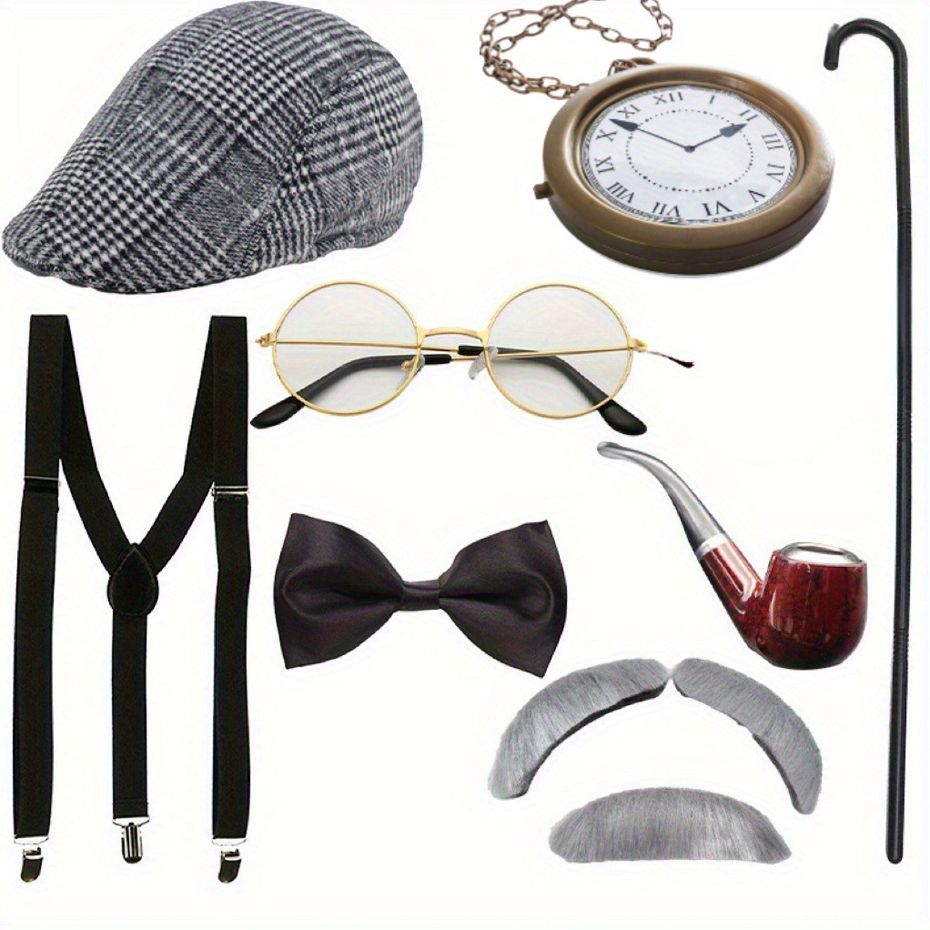 1920년대 남성 개츠비 갱스터 의상 노인 코스튬 할아 - Men'S Accessories In The 1920S 리뷰 및 가격