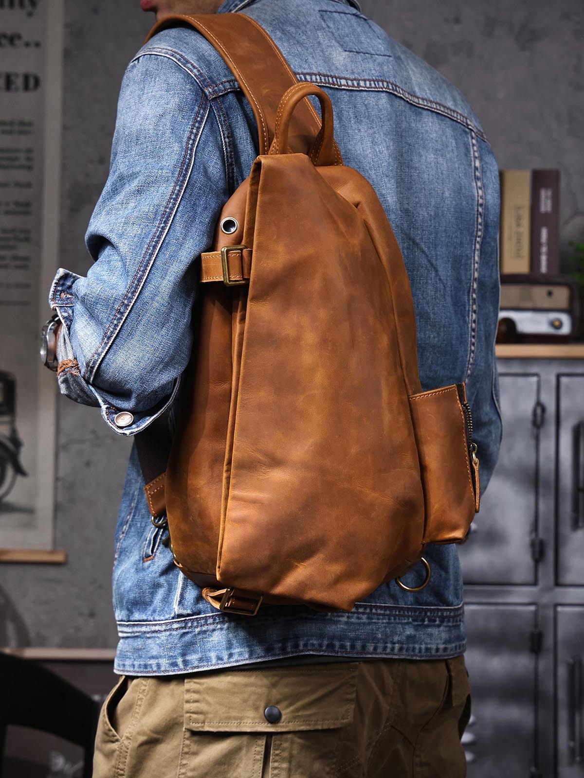 빈티지 오거나이저 디자이너 크레이지 호스 소가죽 남성용 - Travel Organizer Men 리뷰 및 가격
