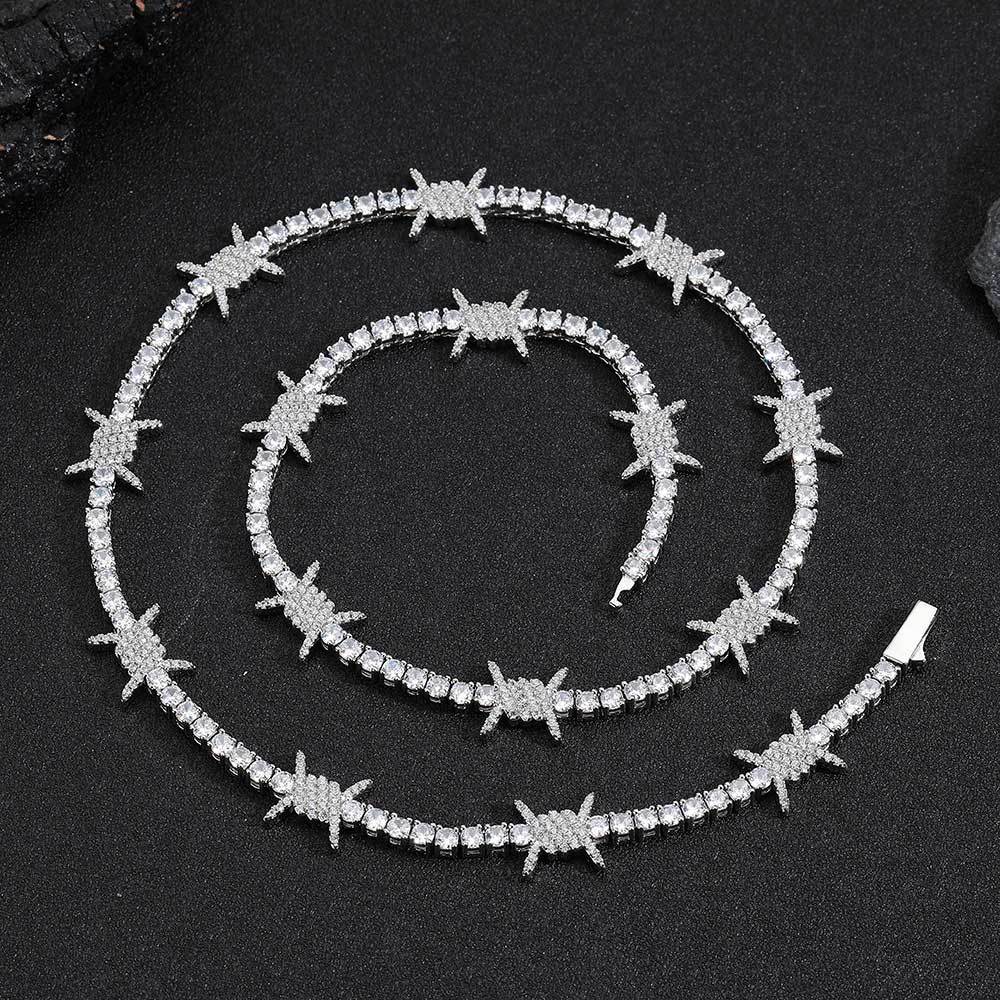 24인치, 얼음처럼 반짝이는 바브와이어 테니스 체인 목 - Men Accessories Neck Chain 리뷰 및 가격