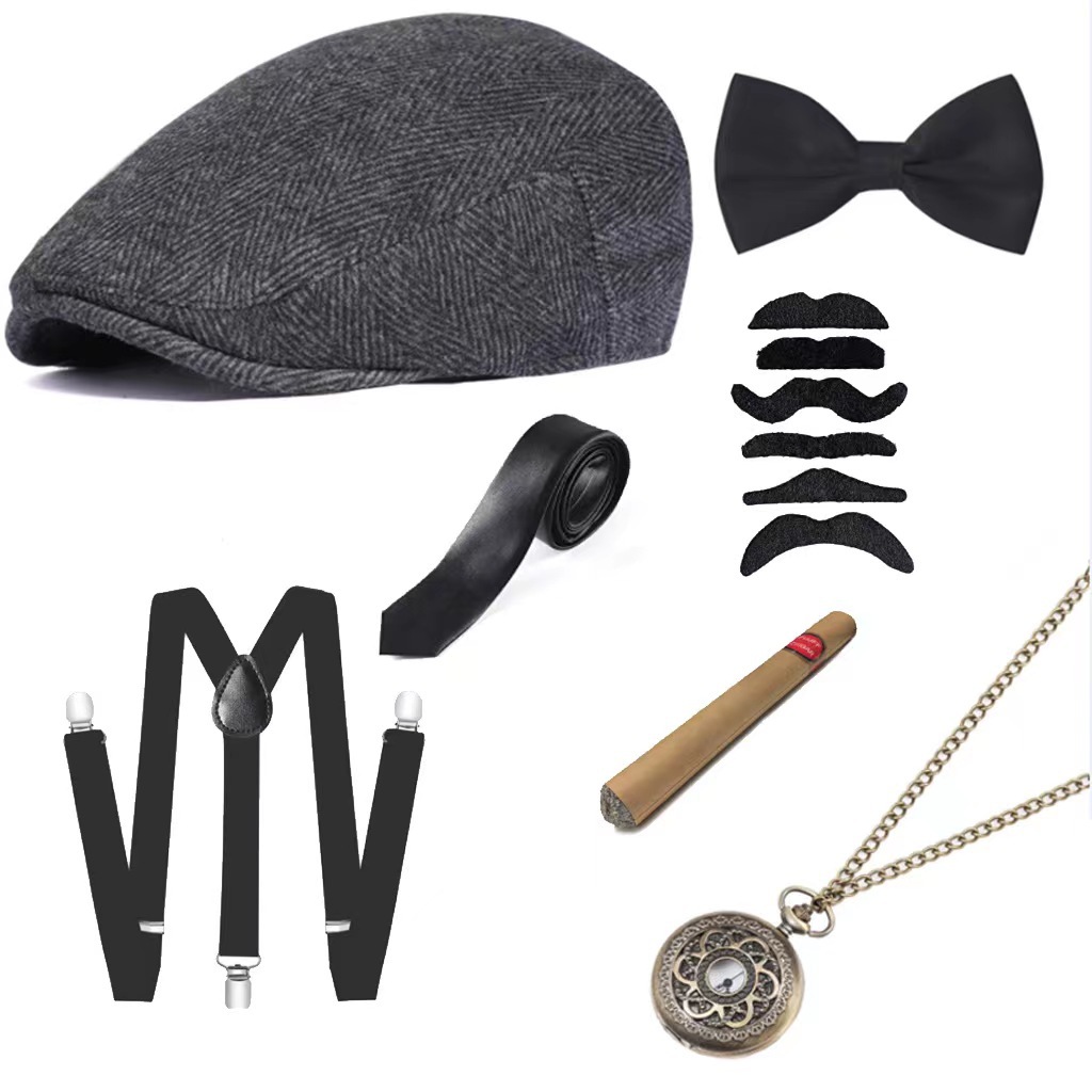 코스프레 휴일 파티 노인 의상 1920년대 할아버지 액 - Men'S Accessories In The 1920S 리뷰 및 가격
