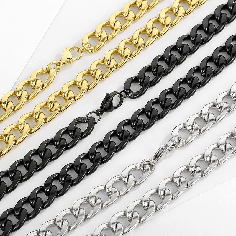 HNSP 316L 스테인리스 스틸 쿠반 링크 체인 목걸 - Men Accessories Neck Chain 리뷰 및 가격